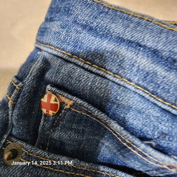 Hudson Nico Midrise Ankle Super Skinny Jeans Women's Size 25 Blue Stretch Denim - Picture 4 of 13